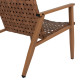 Πολυθρονα felipe hm5868.01 μεταλλο οψη ξυλου & rattan δερμα-look 63,5x75,5x77εκ. **