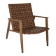 Πολυθρονα felipe hm5868.01 μεταλλο οψη ξυλου & rattan δερμα-look 63,5x75,5x77εκ. **