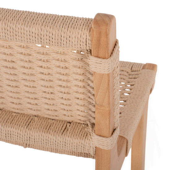 Σκαμπο μεσαιου υψουσ hm9332.01 rubberwood & σχοινι- φυσικο χρωμα 45x46x95υεκ. ** Σκαμπο μεσαιου υψουσ hm9332.01 rubberwood & σχοινι- φυσικο χρωμα 45x46x95υεκ. **