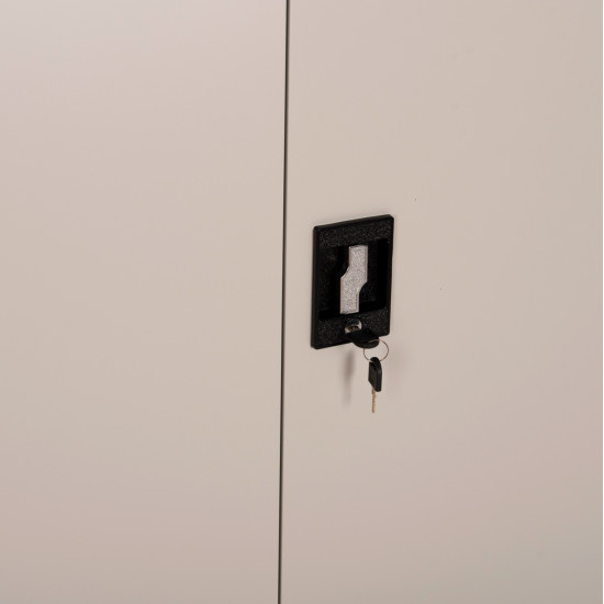 Ντουλαπα μεταλλικη clod hm5961.11 2φυλλη με χωρισμα ανοιχτο γκρι 90χ40χ180yεκ. **