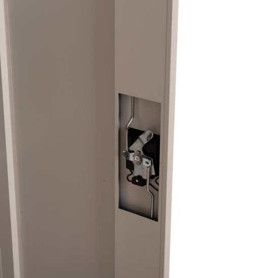 Ντουλαπα μεταλλικη clod hm5961.11 2φυλλη με χωρισμα ανοιχτο γκρι 90χ40χ180yεκ. **