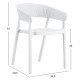 Πολυθρονα πολυπροπυλενιου perfoe hm5941.01 λευκη 56x50.5x73υεκ. **