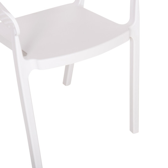 Πολυθρονα πολυπροπυλενιου perfoe hm5941.01 λευκη 56x50.5x73υεκ. **