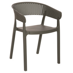 Πολυθρονα πολυπροπυλενιου perfoe hm5941.07 dark olive 53,5x50,5x73υεκ. **