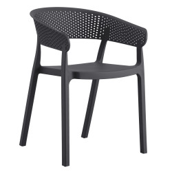 Πολυθρονα πολυπροπυλενιου perfoe hm5941.10 γκρι 56x50x73υεκ. **