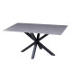 Τραπεζι σαλονιου hm9470.05 grey marble-μαυρη μεταλ.βαση 120x60x45,5yεκ. **