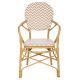 Πολυθρονα αλουμινιου bamboo look φυσικο - λευκο hm5928.03 55x58x95 εκ. **