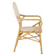Πολυθρονα αλουμινιου bamboo look φυσικο - λευκο hm5928.03 55x58x95 εκ. **