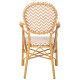 Πολυθρονα αλουμινιου bamboo look φυσικο - λευκο hm5928.03 55x58x95 εκ. **