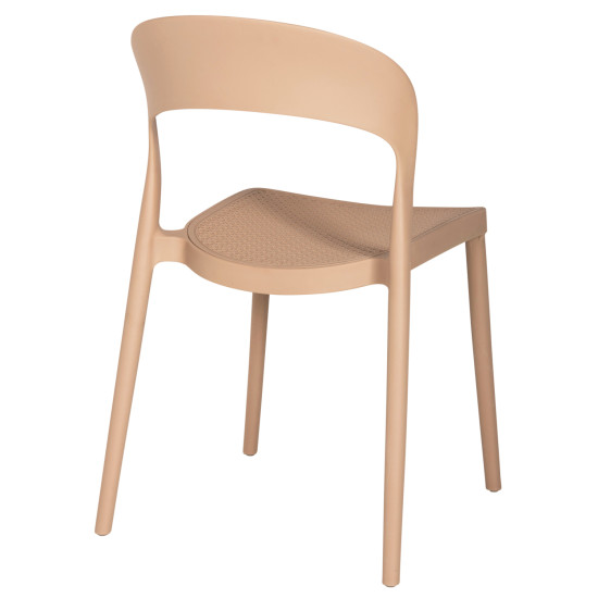Καρεκλα πολυπροπυλενιου καπουτσινο cleo hm5936.03 49x54,5x80,5y εκ. **