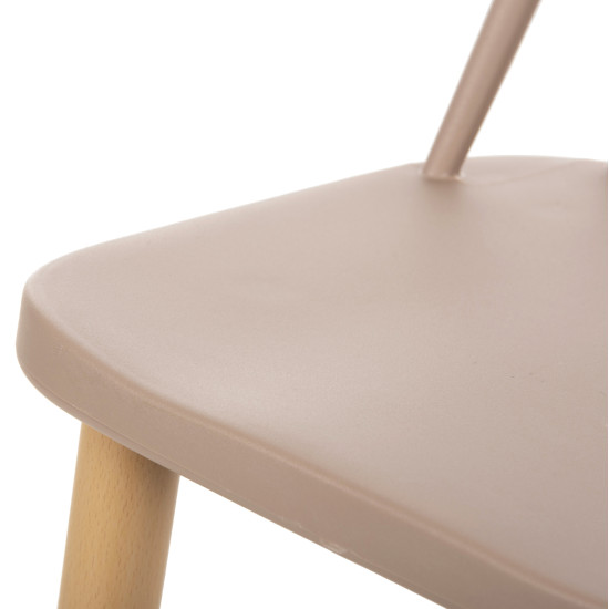 ΣΚΑΜΠΟ ΜΠΑΡ ΜΕΣ.ΥΨΟΥΣ VANESSA HM9300.25 ΚΑΠΟΥΤΣΙΝΟ PP & ΠΟΔΙΑ ΟΨΗ ΞΥΛΟΥ 45,5x46x97Υεκ - 2τεμ **