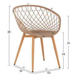 ΠΟΛΥΘΡΟΝΑ ΠΟΛΥΠΡΟΠΥΛΕΝΙΟΥ ΚΑΠΟΥΤΣΙΝΟ ΜΕΤΑΛΛΙΚΑ ΠΟΔΙΑ ARIADNE HM8001.13 63x56x80Y εκ. - 4τεμ ** ΠΟΛΥΘΡΟΝΑ ΠΟΛΥΠΡΟΠΥΛΕΝΙΟΥ ΚΑΠΟΥΤΣΙΝΟ ΜΕΤΑΛΛΙΚΑ ΠΟΔΙΑ ARIADNE HM8001.13 63x56x80Y εκ. - 4τεμ **