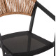 Σκαμπο αλουμινιου hm5892.15 μεσαιου υψουσ rattan & textline μαυρο μπεζ 55x56,5x99υ **
