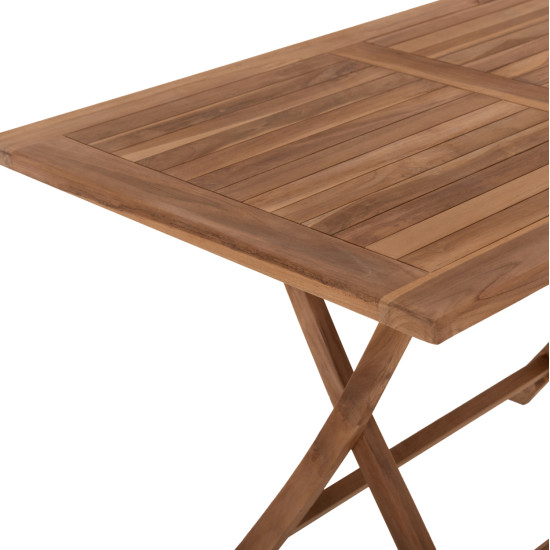 Τραπεζι τραπεζαριασ kendall πτυσσομενο hm9542 teak σε φυσικο χρωμα 120x80x75yεκ. **