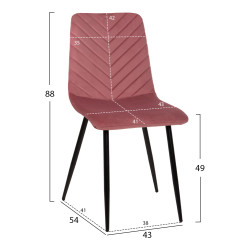 ΚΑΡΕΚΛΑ LATRELL HM8587.02 ΒΕΛΟΥΔΟ ΣΑΠΙΟ ΜΗΛΟ ΜΕ ΜΑΥΡΑ ΜΕΤΑΛΛΙΚΑ ΠΟΔΙΑ 43x54x88Υεκ. - 4τεμ ** ΚΑΡΕΚΛΑ LATRELL HM8587.02 ΒΕΛΟΥΔΟ ΣΑΠΙΟ ΜΗΛΟ ΜΕ ΜΑΥΡΑ ΜΕΤΑΛΛΙΚΑ ΠΟΔΙΑ 43x54x88Υεκ. - 4τεμ **