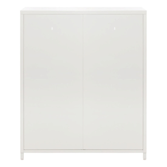 Μεταλλικο ντουλαπι βιτρινα caril hm9571.02 λευκο 80x37-40x102yεκ. **