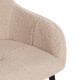 ΠΟΛΥΘΡΟΝΑ SHELLY HM8591.02 ΥΦΑΣΜΑ TEDDY ΛΕΥΚΟ-ΜΑΥΡΑ ΜΕΤΑΛΛΙΚΑ ΠΟΔΙΑ 57x55x87Yεκ. - 2τεμ **