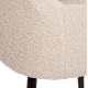 ΠΟΛΥΘΡΟΝΑ SHELLY HM8591.02 ΥΦΑΣΜΑ TEDDY ΛΕΥΚΟ-ΜΑΥΡΑ ΜΕΤΑΛΛΙΚΑ ΠΟΔΙΑ 57x55x87Yεκ. - 2τεμ **