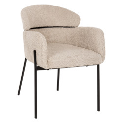 ΠΟΛΥΘΡΟΝΑ WOLF HM8583.02 ΕΚΡΟΥ ΥΦΑΣΜΑ ΜΠΟΥΚΛΕ ΜΕ ΜΕΤΑΛΛΙΚΑ ΠΟΔΙΑ 56x62x80Yεκ. - 2τεμ **