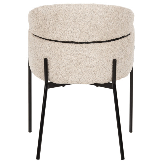 ΠΟΛΥΘΡΟΝΑ WOLF HM8583.02 ΕΚΡΟΥ ΥΦΑΣΜΑ ΜΠΟΥΚΛΕ ΜΕ ΜΕΤΑΛΛΙΚΑ ΠΟΔΙΑ 56x62x80Yεκ. - 2τεμ **