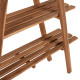 Βιβλιοθηκη stam hm7895 teak ξυλο σε φυσικο χρωμα 120x33x180y εκ. **