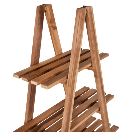 Βιβλιοθηκη stam hm7895 teak ξυλο σε φυσικο χρωμα 120x33x180y εκ. **