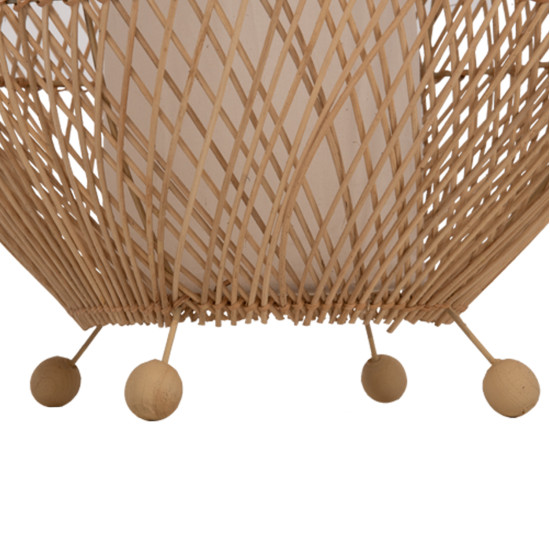 Φωτιστικο δαπεδου hm7835 rattan σε φυσικο χρωμα φ55x101υεκ. **