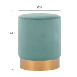 Σκαμπο levy φυστικι βελουδο με χρυση βαση hm8408.07 φ35x43υ εκ. ** Σκαμπο levy φυστικι βελουδο με χρυση βαση hm8408.07 φ35x43υ εκ. **