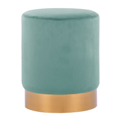 Σκαμπο levy φυστικι βελουδο με χρυση βαση hm8408.07 φ35x43υ εκ. **