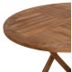 Τραπεζι στρογγυλο kendall πτυσσομενο hm9543 ξυλο τεακ σε φυσικο χρωμα φ106x73,5y εκ. **