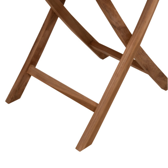 Τραπεζι στρογγυλο kendall πτυσσομενο hm9543 ξυλο τεακ σε φυσικο χρωμα φ106x73,5y εκ. **