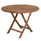 Τραπεζι στρογγυλο kendall πτυσσομενο hm9543 ξυλο τεακ σε φυσικο χρωμα φ106x73,5y εκ. **