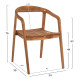 Πολυθρονα deus hm9621 ξυλο teak 54x56x76yεκ. **