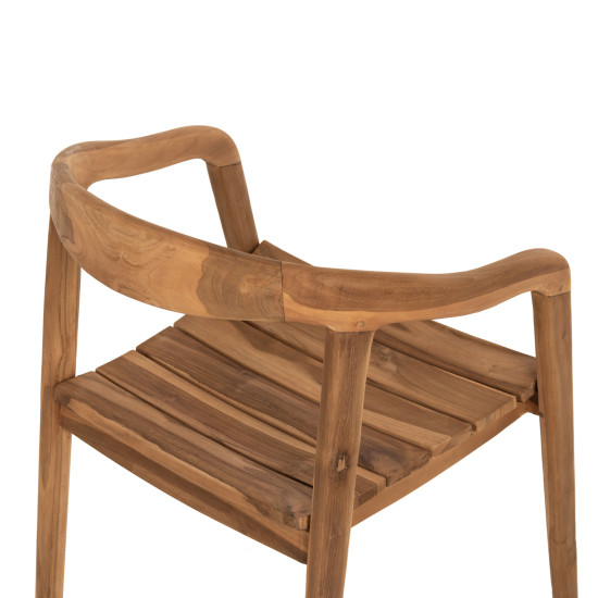 Πολυθρονα deus hm9621 ξυλο teak 54x56x76yεκ. **