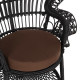Πολυθρονα royal peacock hm9342.03 rattan μαυρο-μαξιλαρι καφε 114x72x150yεκ. **