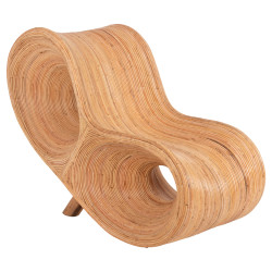 Πολυθρονα curvy lounge hm9645.01 απο rattan σε φυσικη αποχρωση 63x128x97y εκ. **