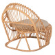 Πολυθρονα entropy hm9840.01 rattan φυσικο με εκρου μαξιλαρι 80x97x85υεκ. **