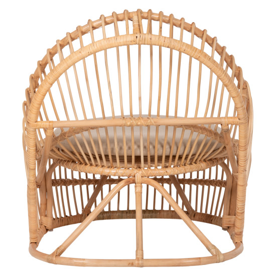 Πολυθρονα entropy hm9840.01 rattan φυσικο με εκρου μαξιλαρι 80x97x85υεκ. **