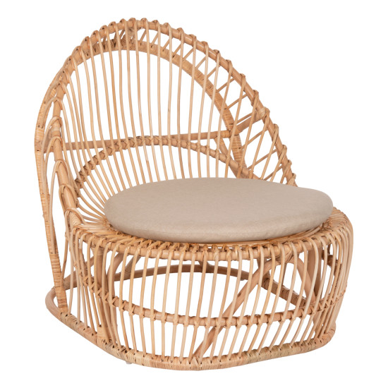 Πολυθρονα entropy hm9840.01 rattan φυσικο με εκρου μαξιλαρι 80x97x85υεκ. **