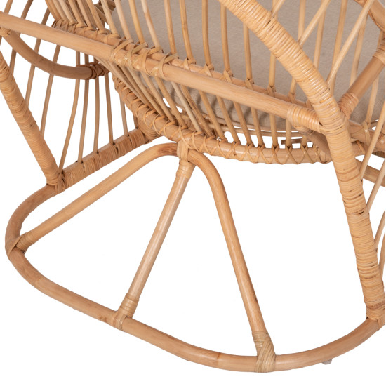 Πολυθρονα entropy hm9840.01 rattan φυσικο με εκρου μαξιλαρι 80x97x85υεκ. **