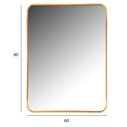 Καθρεπτησ τοιχου hm9584.30 σκελετοσ αλουμινιου χρυσοσ 60x3x80υεκ. **