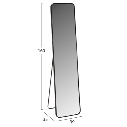 Καθρεπτησ δαπεδου βoely hm9577.01 σκελετοσ αλουμινιου σε μαυρο χρωμα 40x35x160υεκ. **