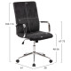 Καρεκλα γραφειου josef hm1181.04 μαυρο βελουδο-inox βαση 58x61x105-113yεκ. **