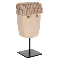 Επιτραπεζιο διακοσμητικο προσωπο hm4313 paras stone σε μεταλλικο μαυρο stand 9x6x19yεκ. **