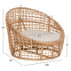 Πολυθρονα ento hm9814 rattan σε φυσικο-μπεζ μαξιλαρι 85x75x67yεκ. **