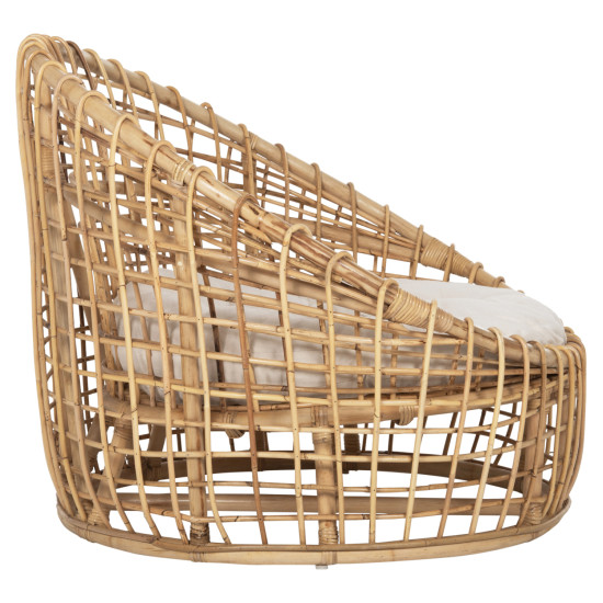 Πολυθρονα ento hm9814 rattan σε φυσικο-μπεζ μαξιλαρι 85x75x67yεκ. **