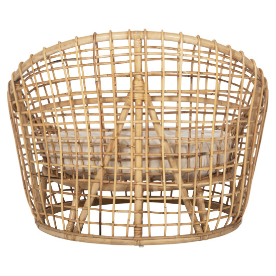 Πολυθρονα ento hm9814 rattan σε φυσικο-μπεζ μαξιλαρι 85x75x67yεκ. **