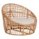 Πολυθρονα ento hm9814 rattan σε φυσικο-μπεζ μαξιλαρι 85x75x67yεκ. **