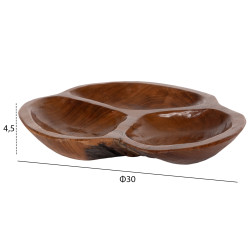 Επιτραπεζιο διακοσμητικο μπολ ξηρων καρπων hm4272 ξυλο τεακ φ30x4,5yεκ. **