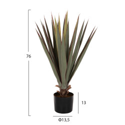 Διακοσμητικο συνθετικο φυτο hm7985 sisal agave σε γλαστρα  φ13,5x13-76υεκ. **
